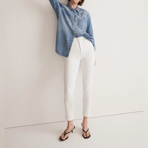 [NEW W/ TAGS] Madewell Petite Stovepipe Jeans - Pure White